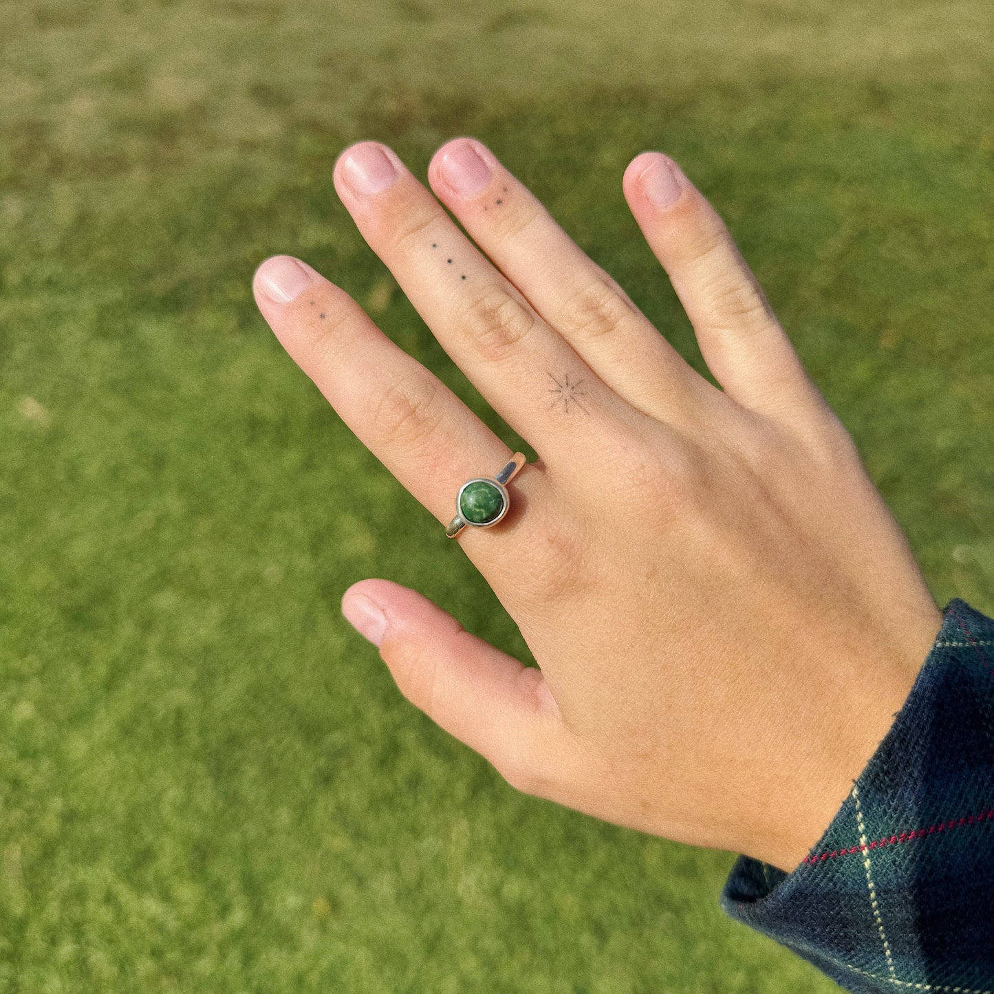 Green Turquoise Ring Size 8