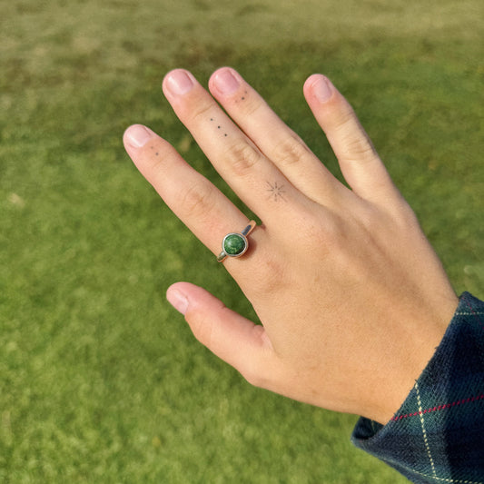 Green Turquoise Ring Size 8