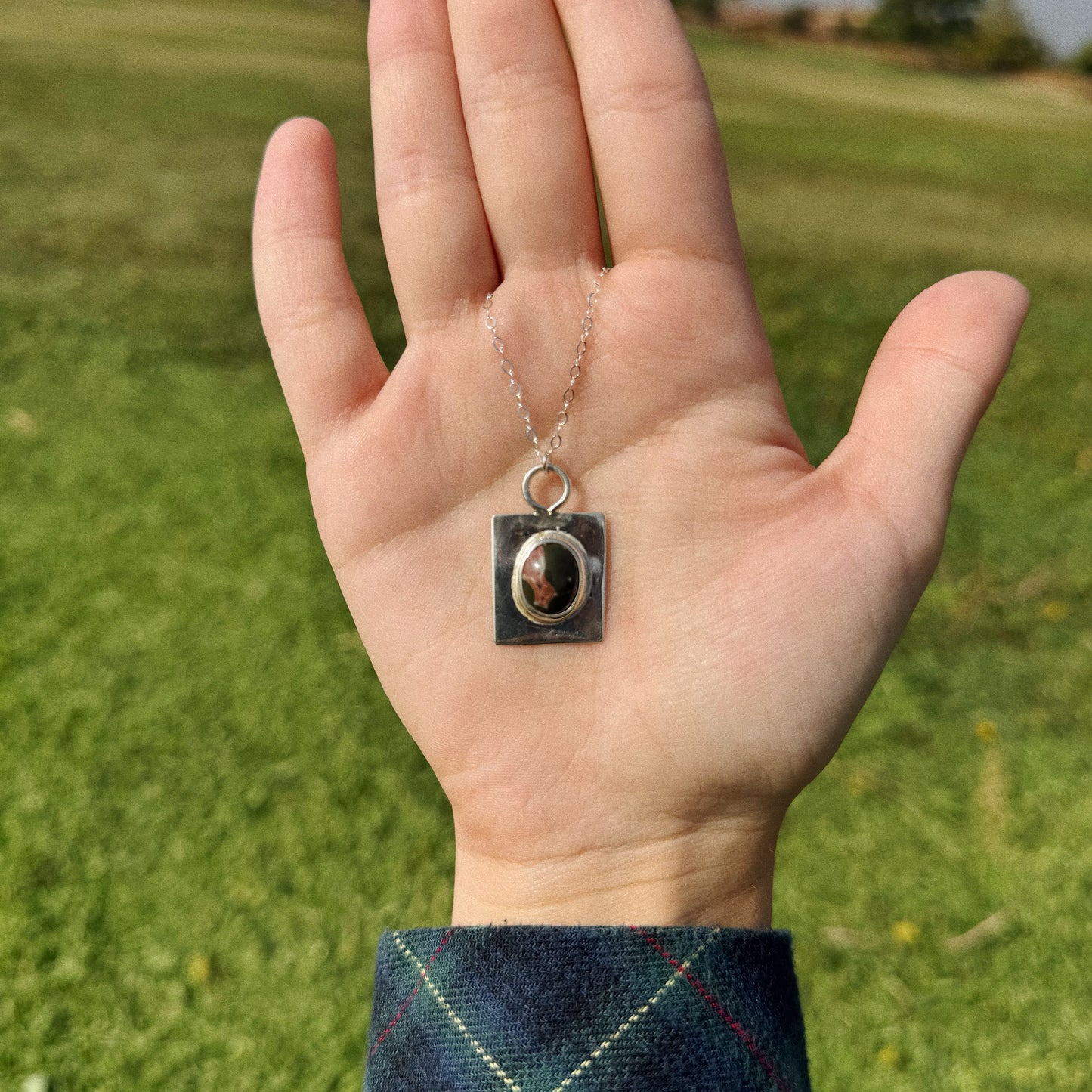 Ocean Jasper Tag Necklace