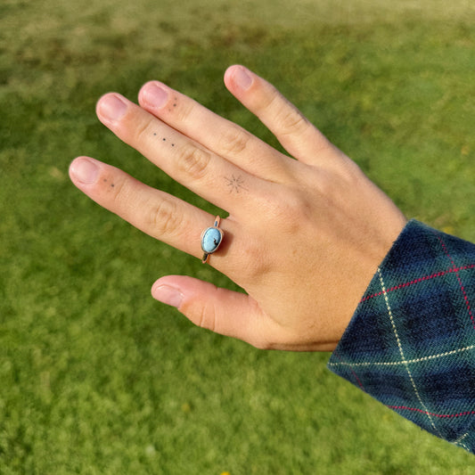 Turquoise Oval Ring Size 8.5